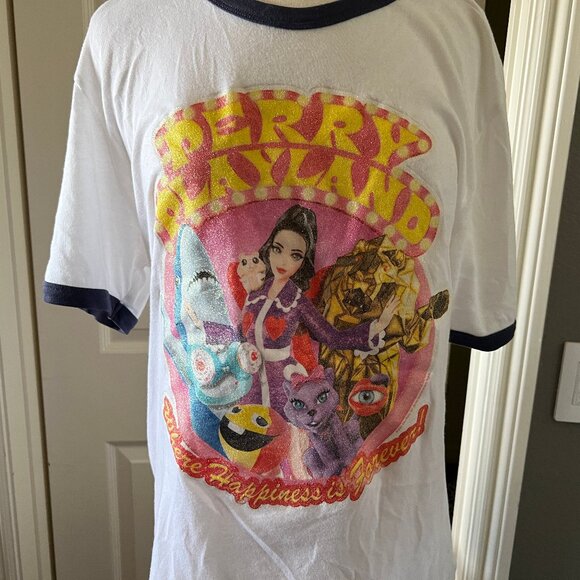 KATY PERRY PLAY Playland Las Vegas Residency Textured Unisex Ringer Tee L - Picture 2 of 8